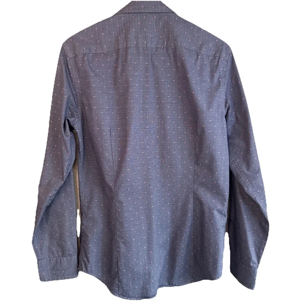 Banana Republic Navy Pink Tailored Slim Fit‎ Size Small 14x32 Long Sleeve